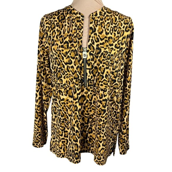 New Michael Michael Kors Top Leopard Pullover Size L Large - Picture 1 of 7